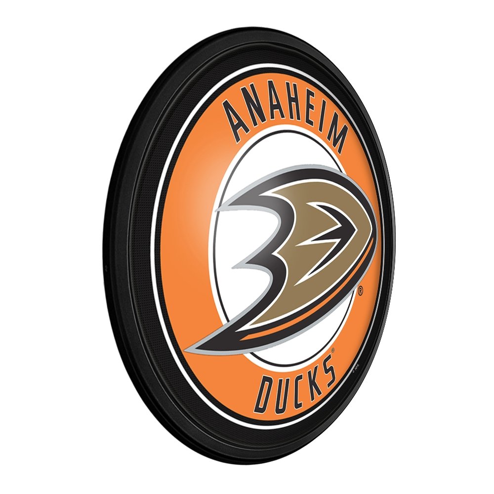 Anaheim Ducks: Round Slimline Lighted Wall Sign - The Fan-Brand