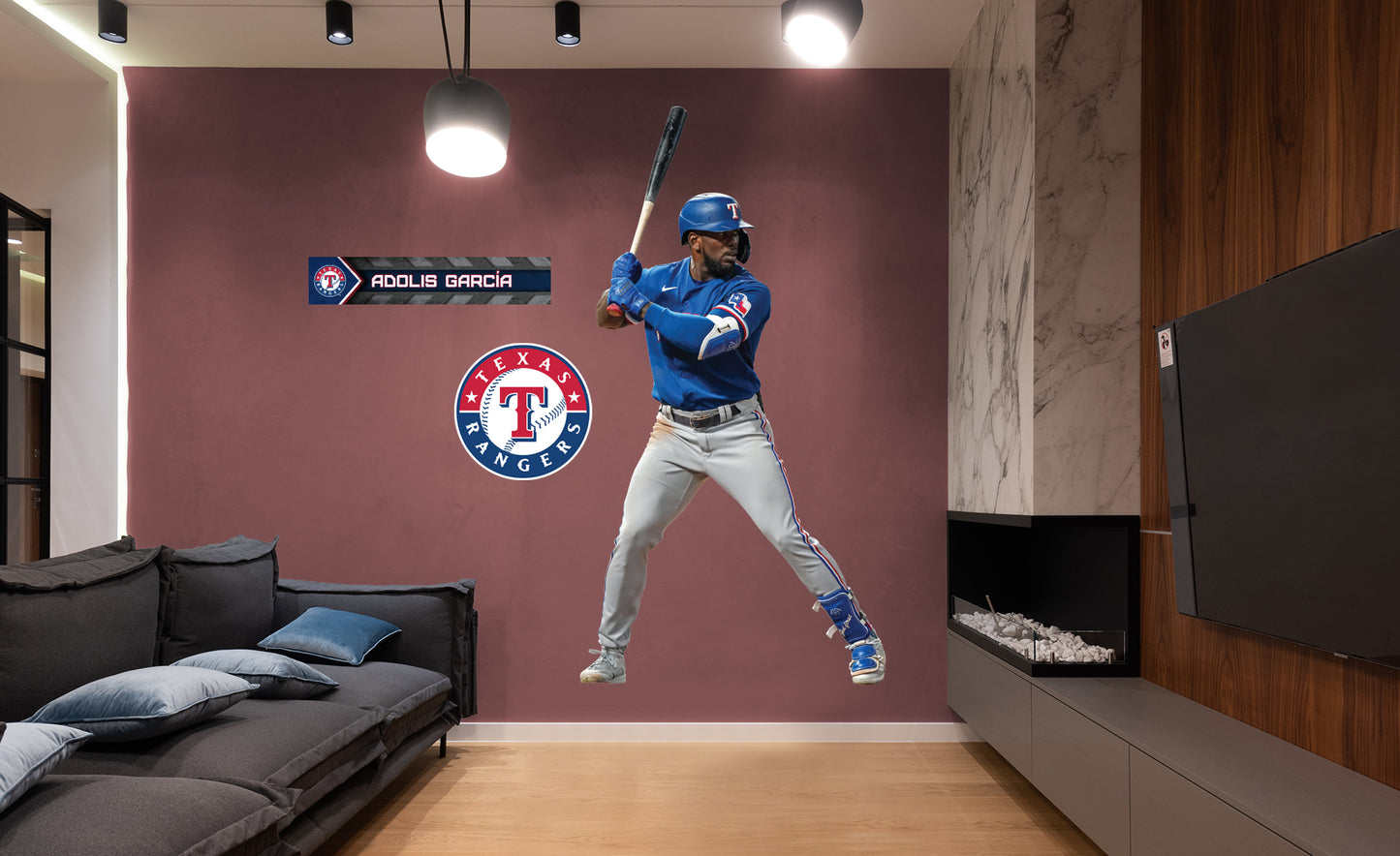 Texas Rangers: Adolis Garcâˆšâ‰ a - Officially Licensed MLB Removable Adhesive Decal