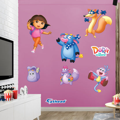 Dora the Explorer: Characters Collection - Officially Licensed Nickelodeon Removable Adhesive Decal