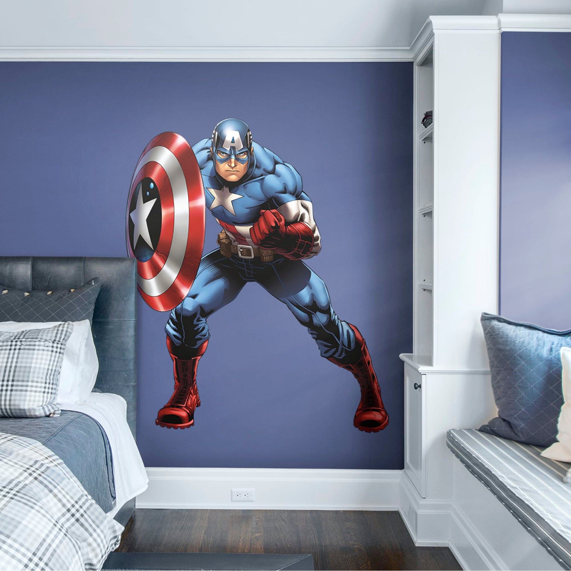 Avengers Captain America Dry Erase White Board - Marvel Removable Wall Adhesive Wall Decal 15W x 12H
