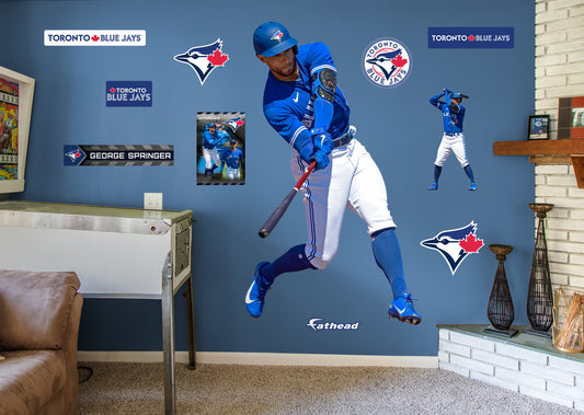 Toronto Blue Jays: George Springer         - Officially Licensed MLB Removable Wall   Adhesive Decal