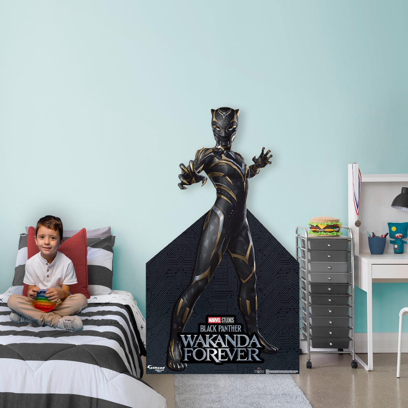 Black Panther Wakanda Forever: Black Panther Life-Size Foam Core Cutout - Officially Licensed Marvel Stand Out