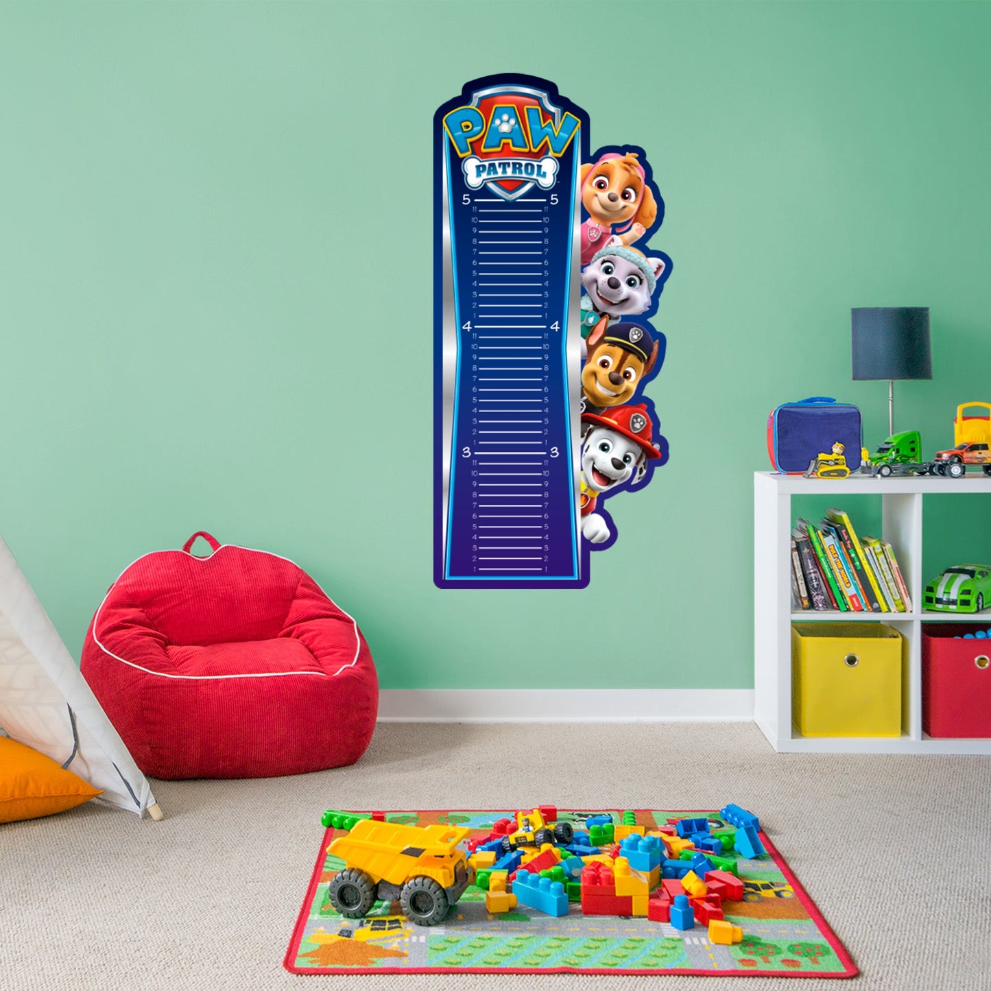 Paw Patrol: Group Growth Chart - Officially Licensed Nickelodeon Removable Adhesive Decal