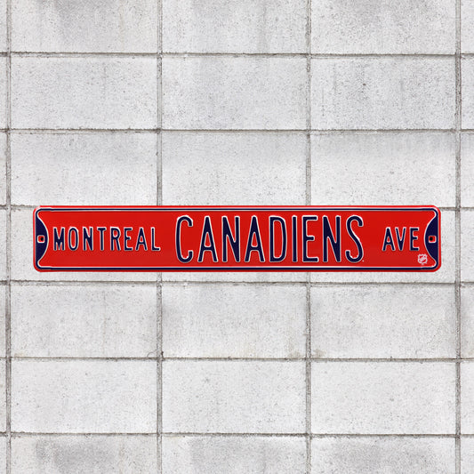 Montreal Canadiens: Montreal Canadiens Avenue - Officially Licensed NHL Metal Street Sign