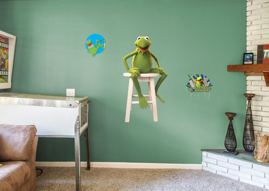 The Muppets: Kermit Sitting RealBig        - Officially Licensed Disney Removable Wall   Adhesive Decal