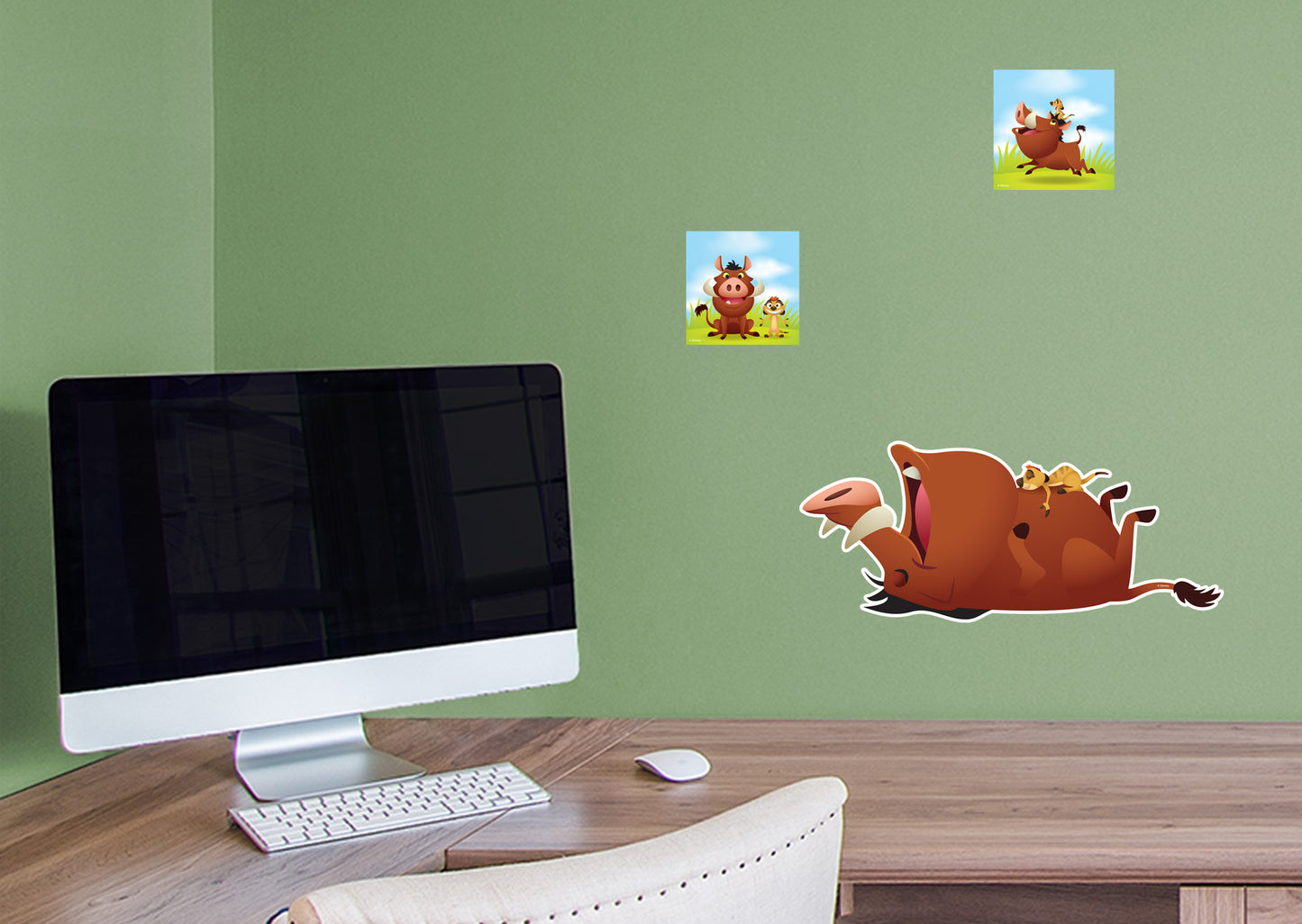 The Lion King: Timon and Pumba Kids  Nap Time        - Officially Licensed Disney Removable Wall   Adhesive Decal