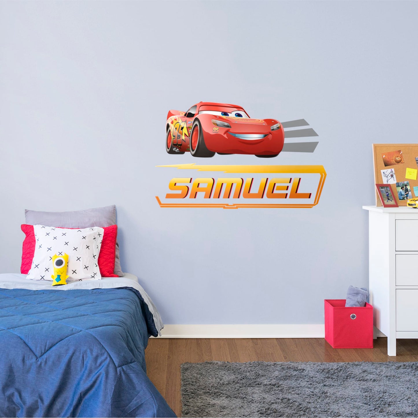 Cars 3: Lightning Personalized Name - Officially Licensed Disney/PIXAR Removable Wall Graphic