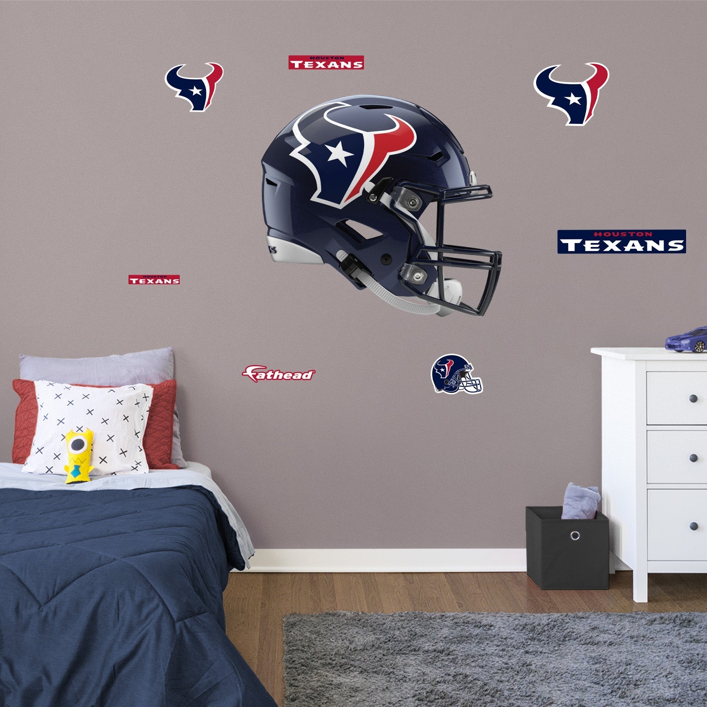 Houston Texans: Helmet - Officially Licensed NFL Removable Adhesive Decal