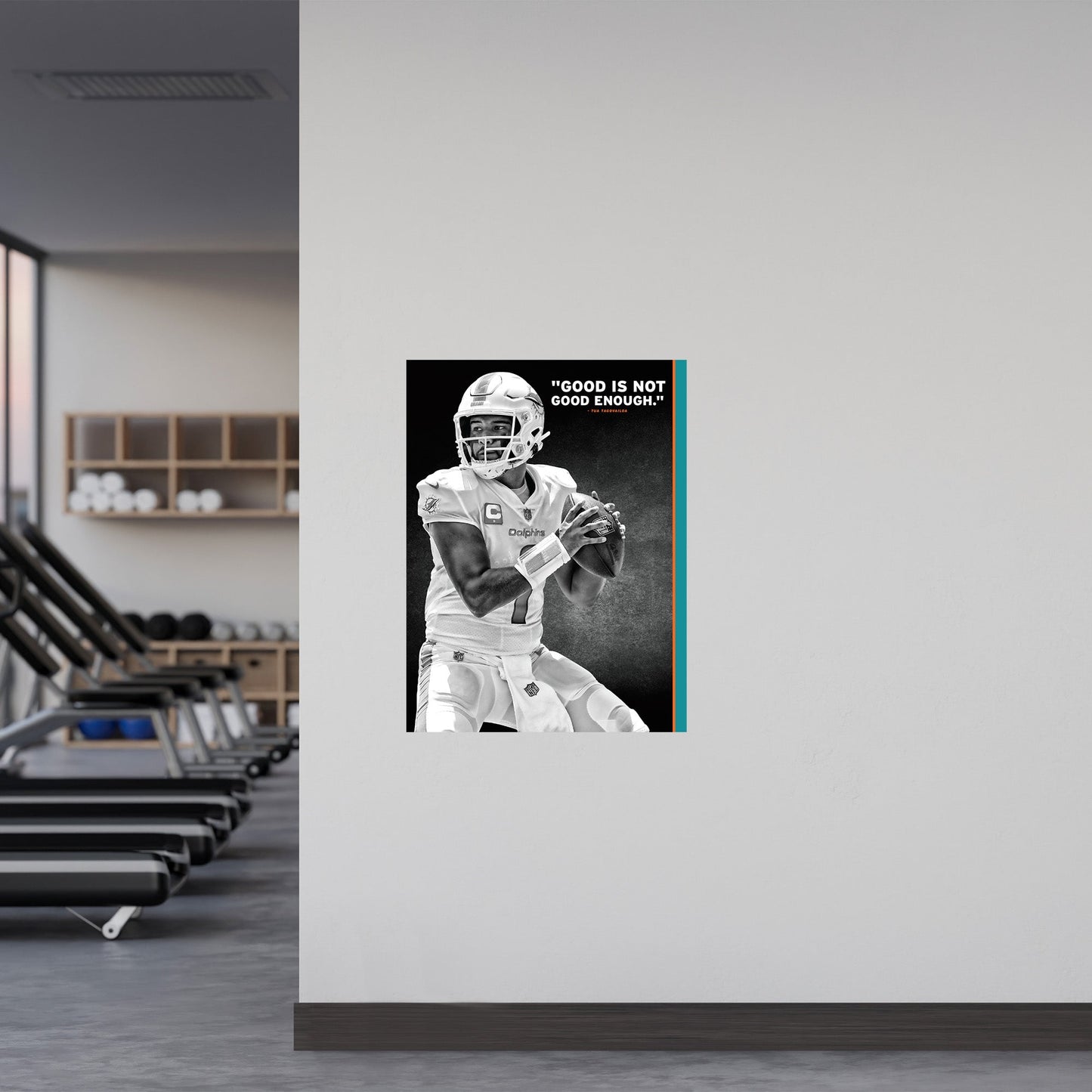 Miami Dolphins: Tua Tagovailoa Inspirational Poster - Officially Licensed NFL Removable Adhesive Decal