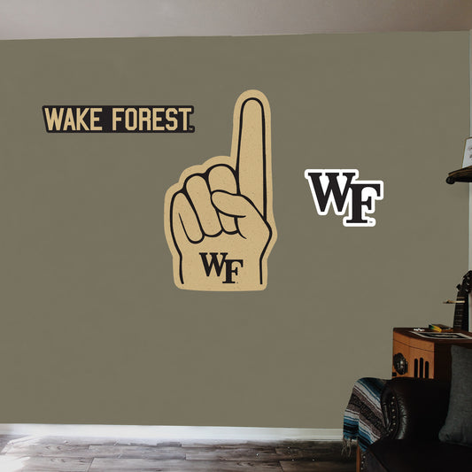 Wake Forest Demon Decons:    Foam Finger        - Officially Licensed NCAA Removable     Adhesive Decal