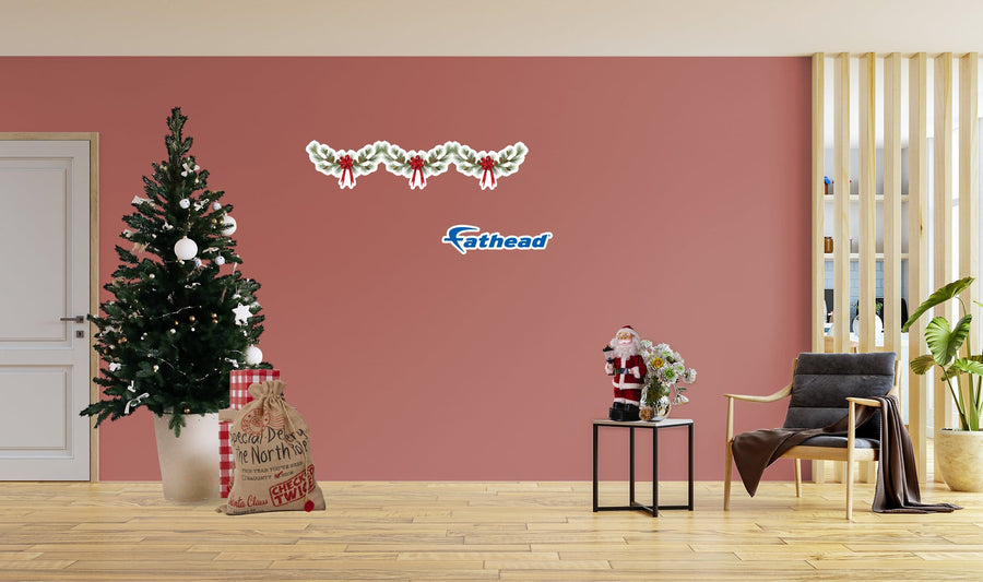 Christmas: Three Red Ribbons Icon - Removable Adhesive Decal