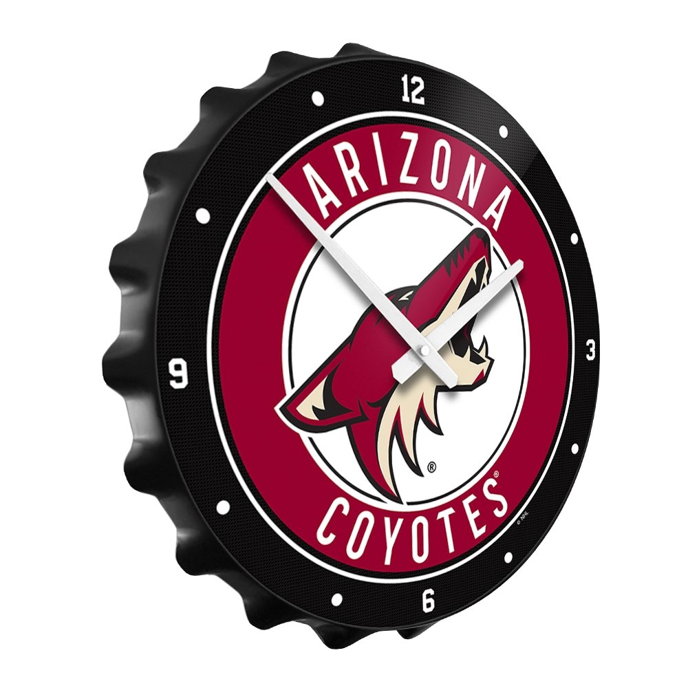Arizona Coyotes: Bottle Cap Wall Clock - The Fan-Brand