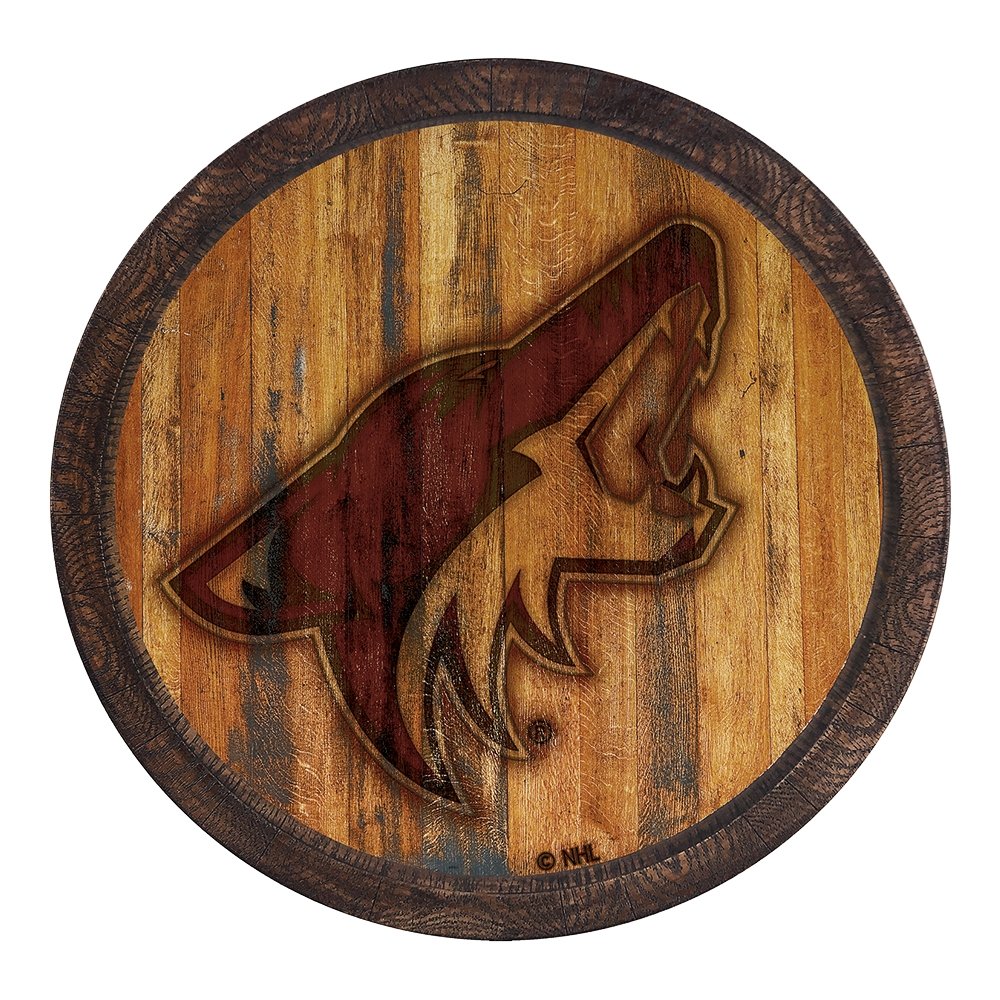 Arizona Coyotes: Branded "Faux" Barrel Top Sign - The Fan-Brand