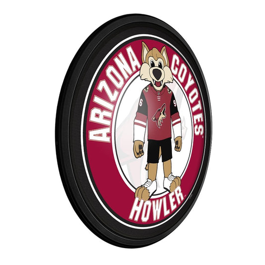 Arizona Coyotes: Howler - Round Slimline Lighted Wall Sign - The Fan-Brand