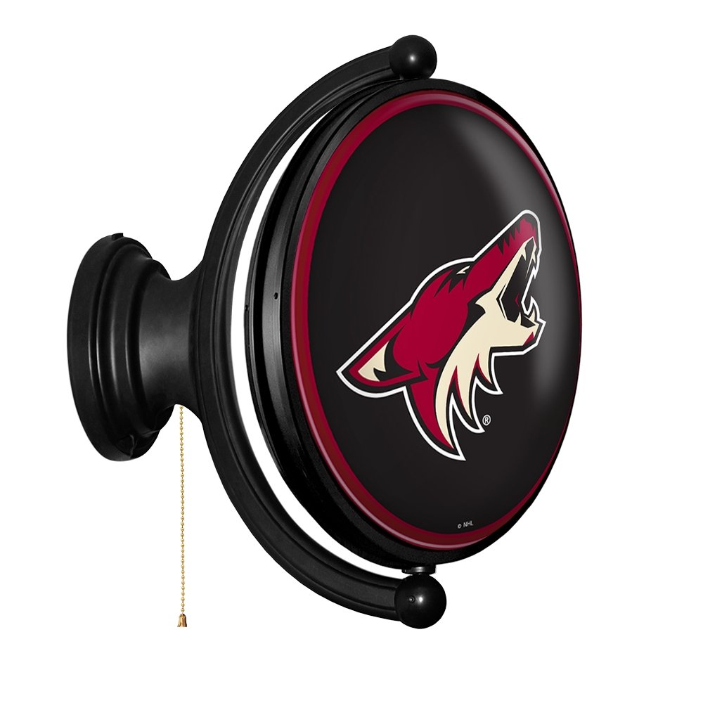 Arizona Coyotes: Original Oval Rotating Lighted Wall Sign - The Fan-Brand