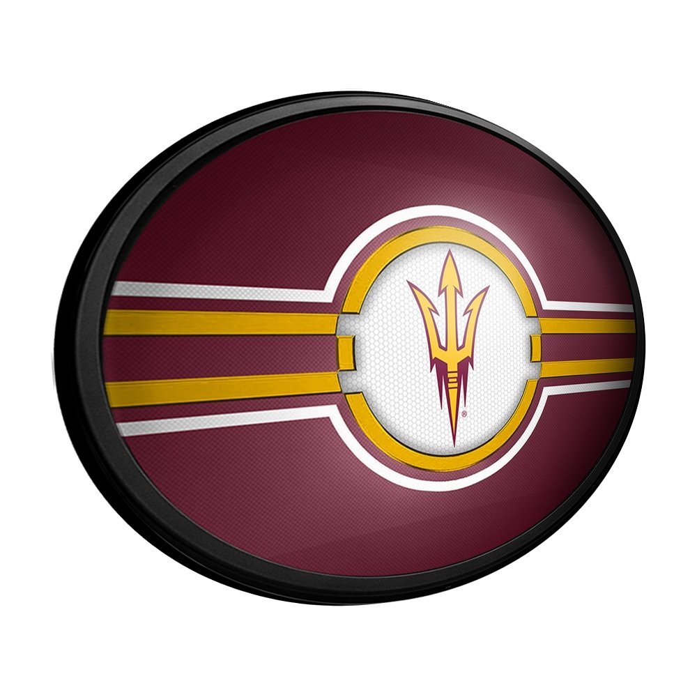 Arizona State Sun Devils: Oval Slimline Lighted Wall Sign - The Fan-Brand