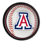 Arizona Wildcats: Baseball - Round Slimline Lighted Wall Sign - The Fan-Brand