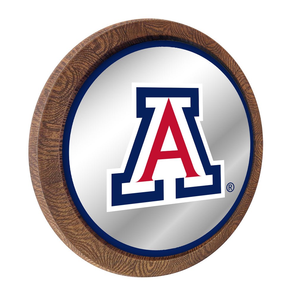 Arizona Wildcats: Mirrored Barrel Top Mirrored Wall Sign - The Fan-Brand