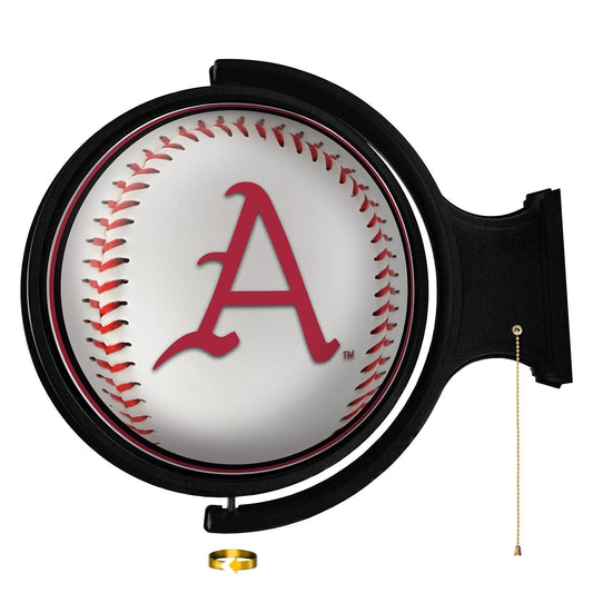 Arkansas Razorbacks: Baseball - Rotating Lighted Wall Sign - The Fan-Brand