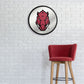 Arkansas Razorbacks: Tusk Stare - Modern Disc Mirrored Wall Sign - The Fan-Brand