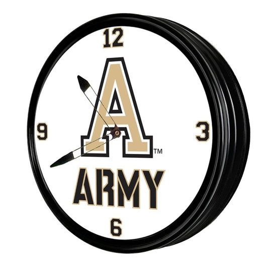 Army Black Knights: Retro Lighted Wall Clock Default Title
