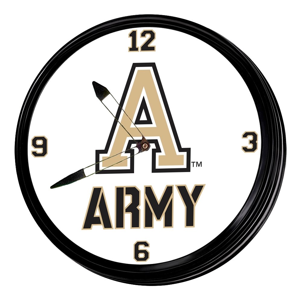 Army Black Knights: Retro Lighted Wall Clock Default Title