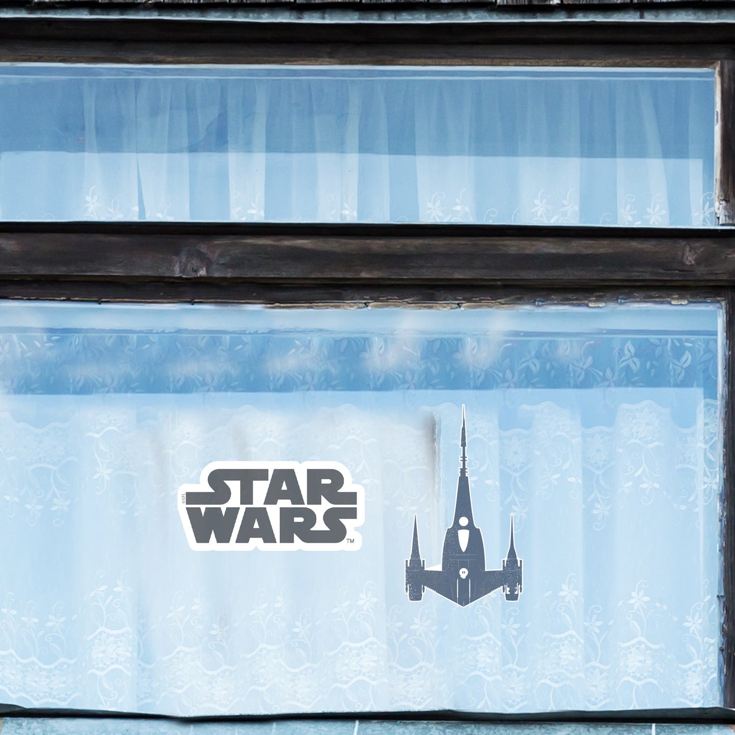 Star Wars: N-1 Starfighter Window Clings - Officially Licensed Disney Removable Window Static Decal