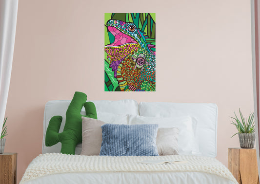 Dream Big Art:  Iguana Time Mural        - Officially Licensed Juan de Lascurain Removable Wall   Adhesive Decal