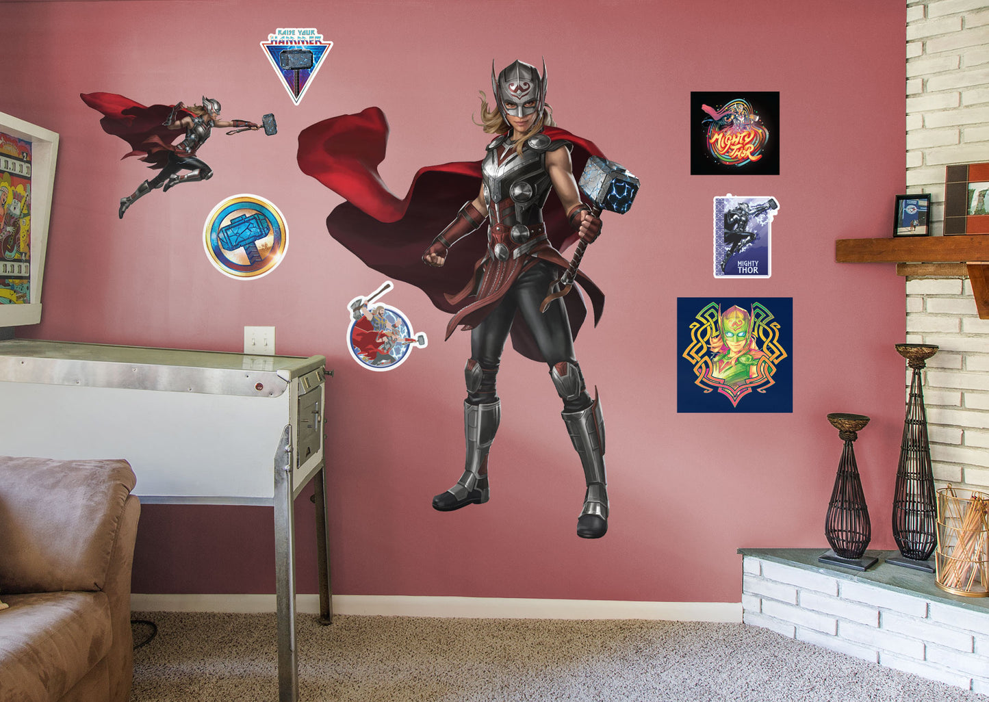 THOR: Love and Thunder: Mighty Thor RealBig - Officially Licensed Marvel Removable Adhesive Decal