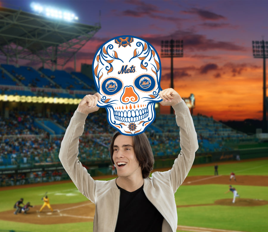 Skull Logo - Big Head - Official MLB - New York Mets - Foam Core Cutout