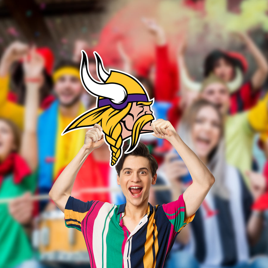 Logo - Big Head - Official NFL - Minnesota Vikings - Foam Core Cutout