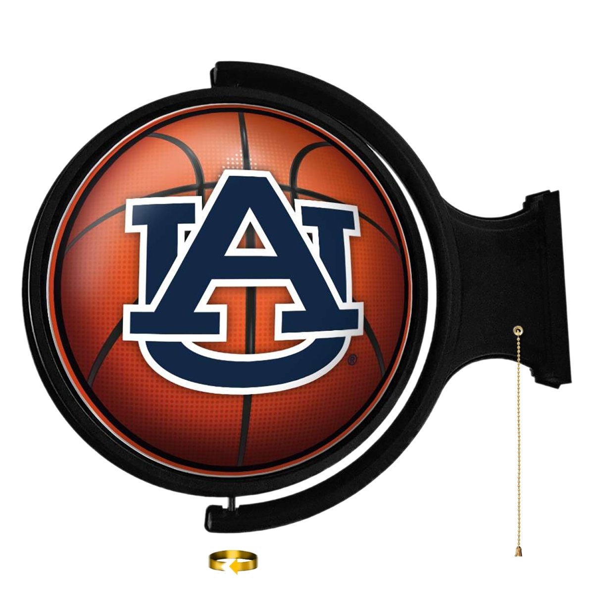 Auburn Tigers: Basketball - Original Round Rotating Lighted Wall Sign - The Fan-Brand