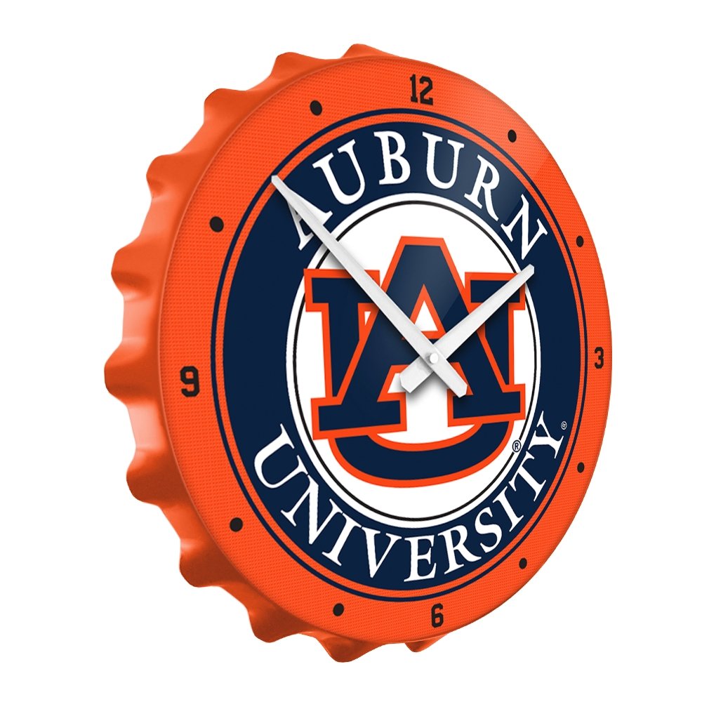 Auburn Tigers: Bottle Cap Wall Clock - The Fan-Brand
