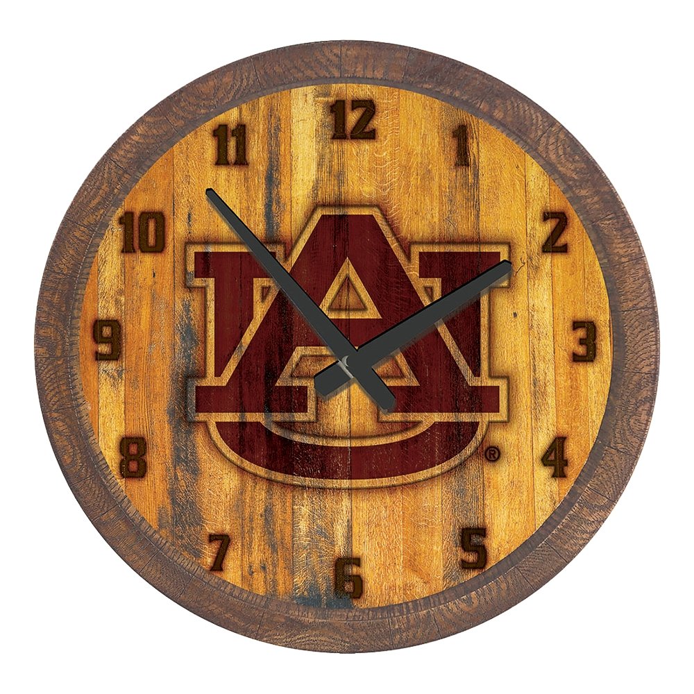 Auburn Tigers: Branded "Faux" Barrel Top Wall Clock - The Fan-Brand