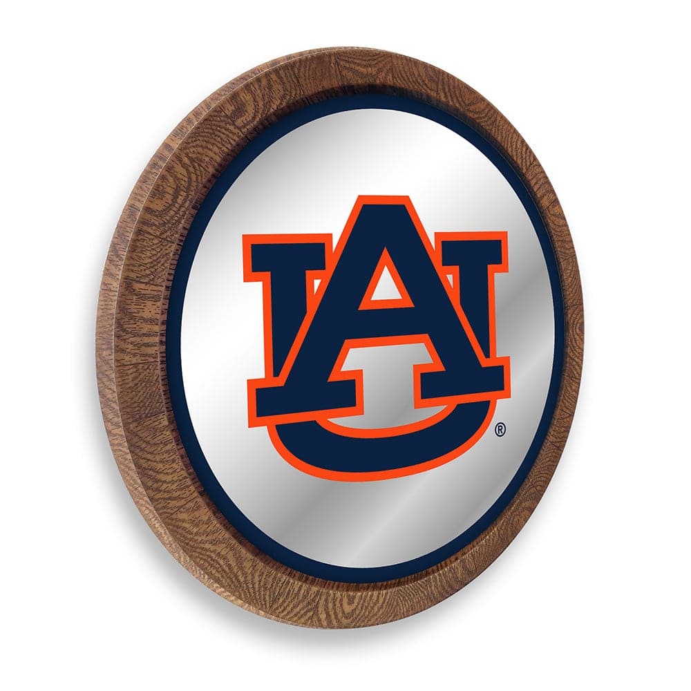 Auburn Tigers: "Faux" Barrel Top Mirrored Wall Sign - The Fan-Brand