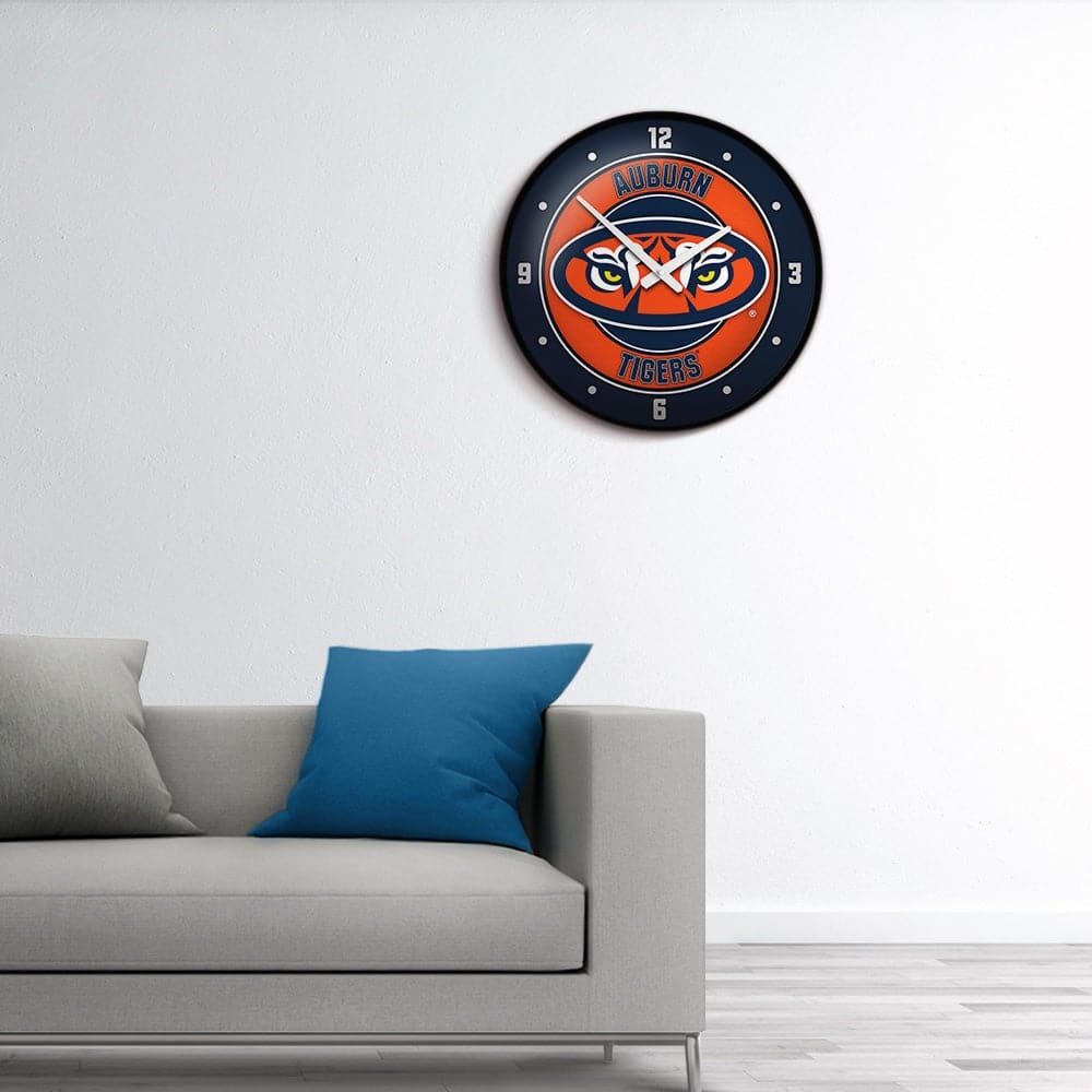 Auburn Tigers: Tiger Eyes -Modern Disc Wall Clock - The Fan-Brand
