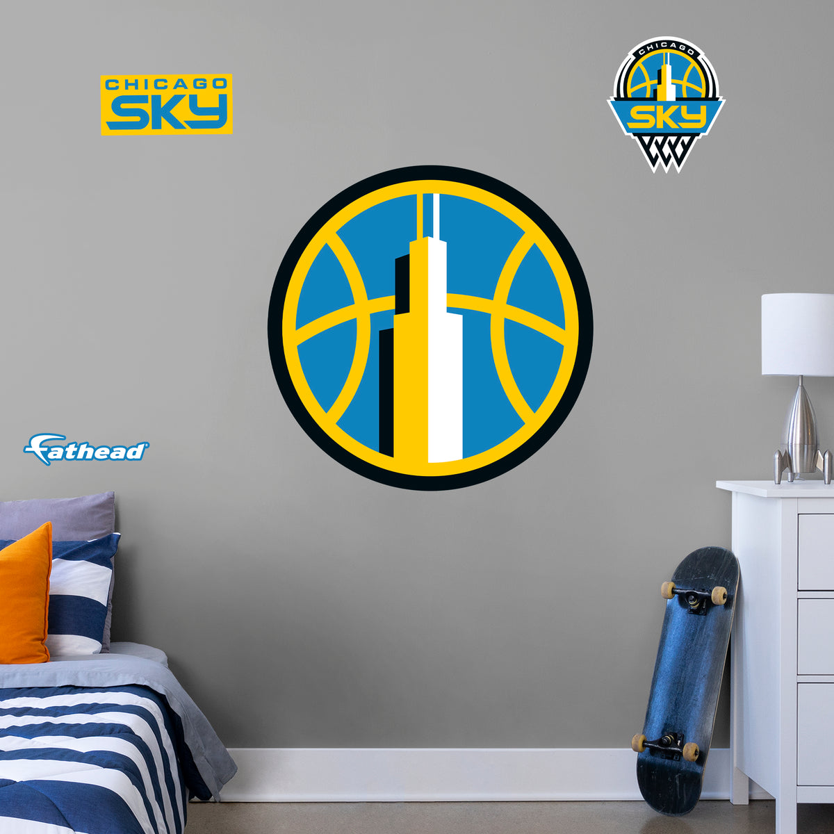Chicago Sky: Logo - Officially Licensed WNBA Removable Wall Decal – Fathead