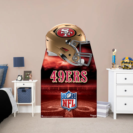 San Francisco 49ers:   Helmet  Life-Size   Foam Core Cutout  - Officially Licensed NFL    Stand Out