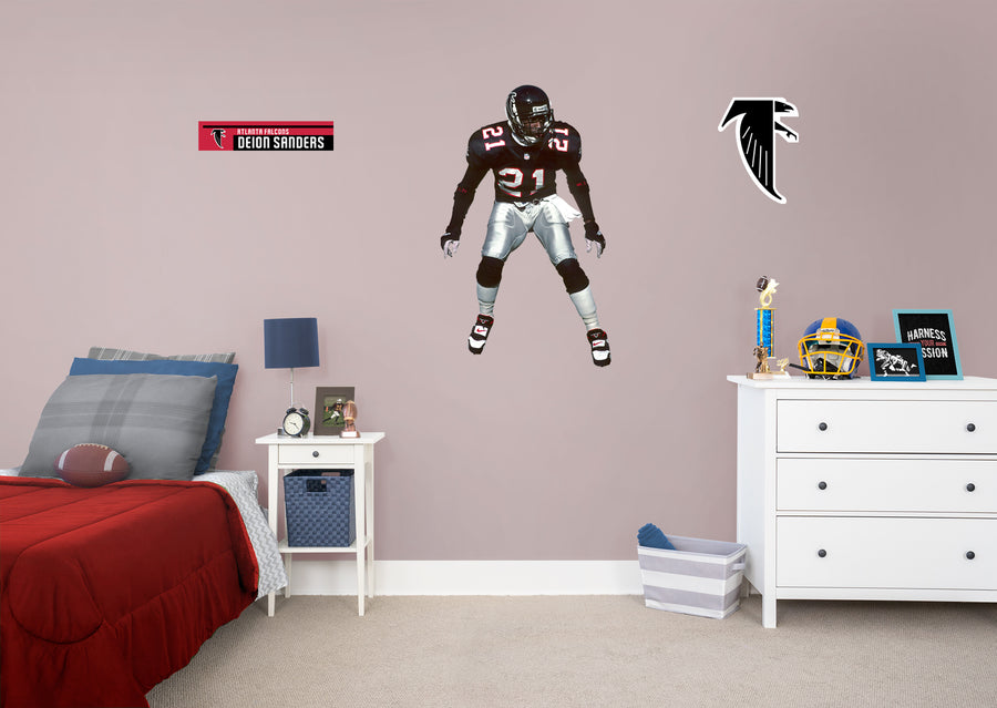 Deion Sanders - RealBig Legend Collection - Official NFL - Atlanta Falcons - Reusable Vinyl Wall Decals