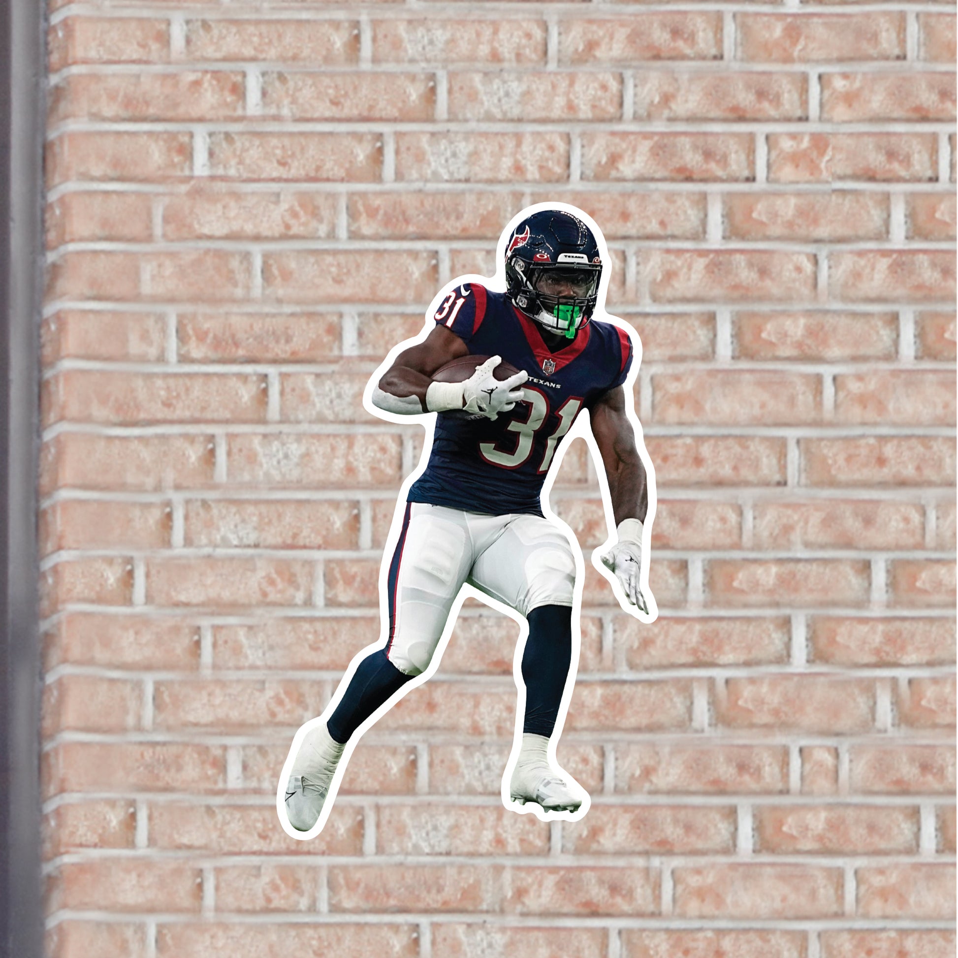 Dameon Pierce Houston Texans 27 x 39 Framed Art Jersey Print