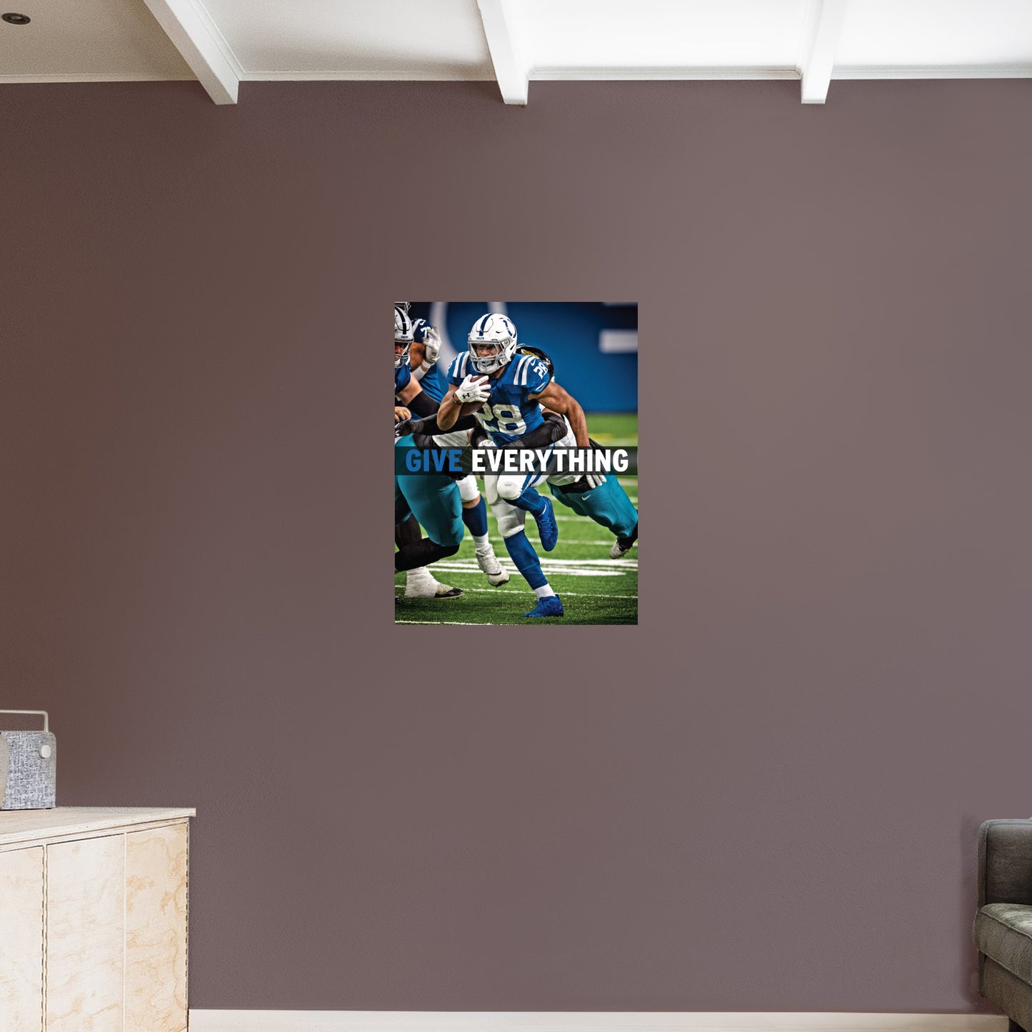 Indianapolis Colts: Jonathan Taylor  Motivational Poster        - Officially Licensed NFL Removable     Adhesive Decal
