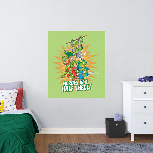 Teenage Mutant Ninja Turtles:  Heroes in a Half Shell Poster        - Officially Licensed Nickelodeon Removable     Adhesive Decal