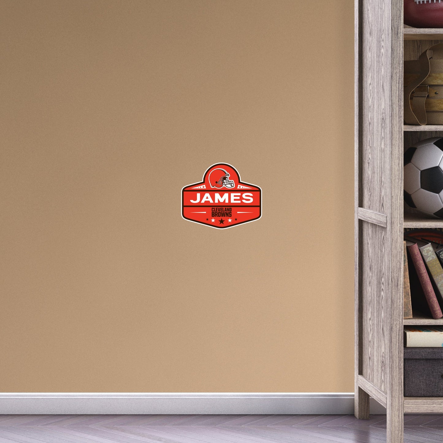Cleveland Browns:   Badge Personalized Name        - Officially Licensed NFL Removable     Adhesive Decal