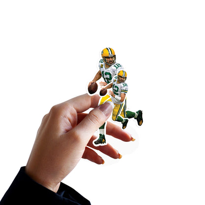 Sheet of 5 -Green Bay Packers: Aaron Rodgers Player MINIS - Officially Licensed NFL Removable Adhesive Decal