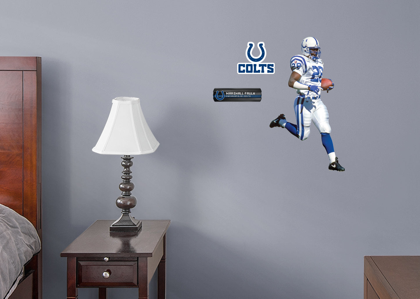 Indianapolis Colts: Marshall Faulk 2021 Legend        - Officially Licensed NFL Removable     Adhesive Decal