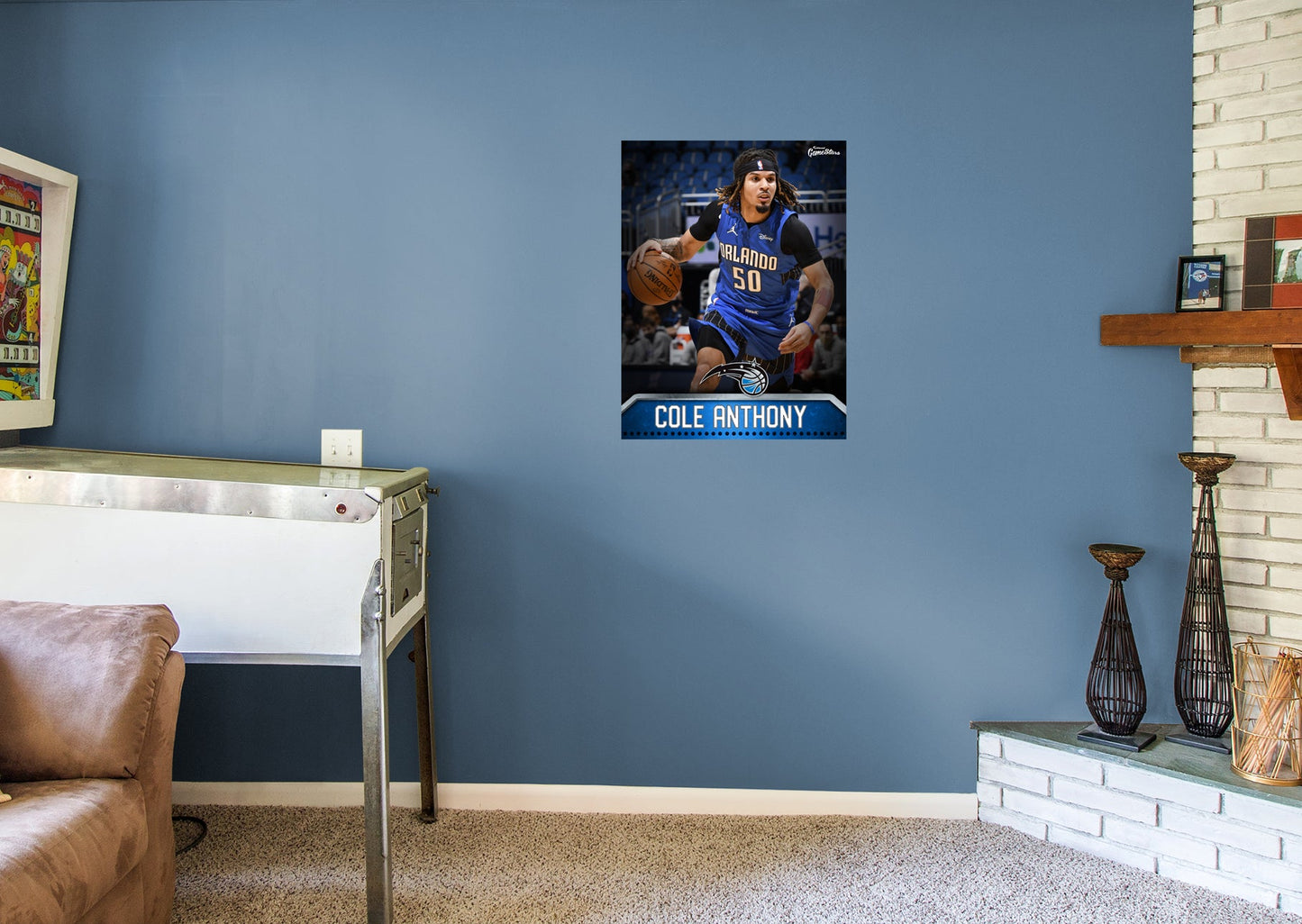 Orlando Magic: Cole Anthony  GameStar        - Officially Licensed NBA Removable Wall   Adhesive Decal