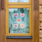 Valentine's Day: Pink Love Window Clings - Removable Window Static Decal