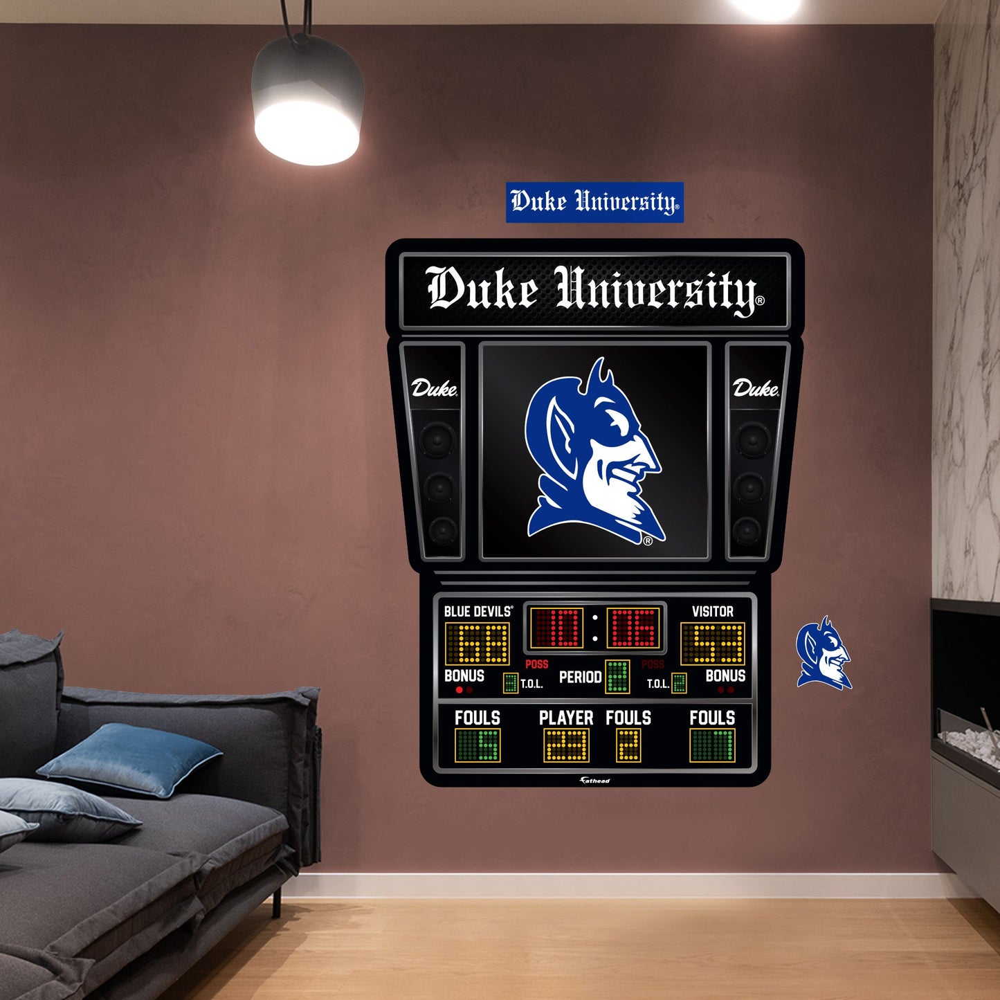 Duke Blue Devils:   Basketball Scoreboard        - Officially Licensed NCAA Removable     Adhesive Decal