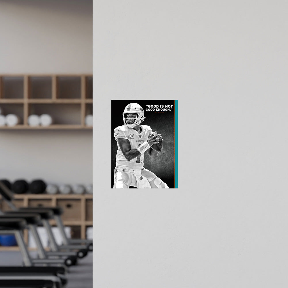 Miami Dolphins: Tua Tagovailoa Inspirational Poster - Officially Licensed NFL Removable Adhesive Decal