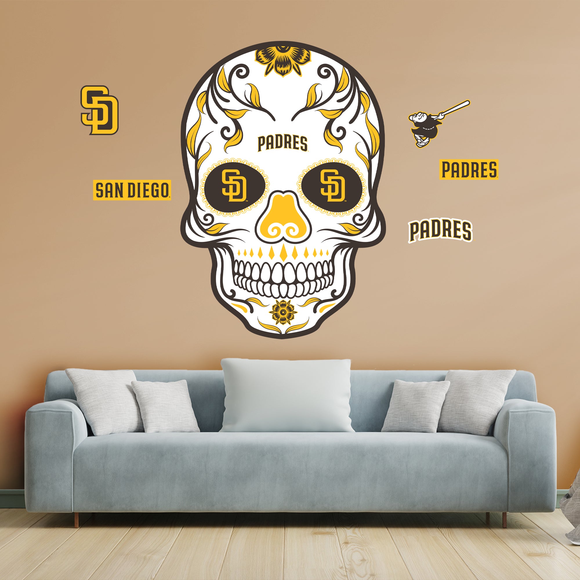 San Diego Padres Vinyl Decal Sticker - Choose From 5 Sizes, Red Team Logo For Cars & Windows